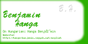 benjamin hanga business card